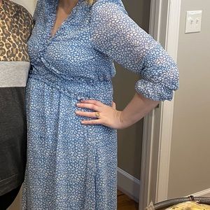 Blue midi dress